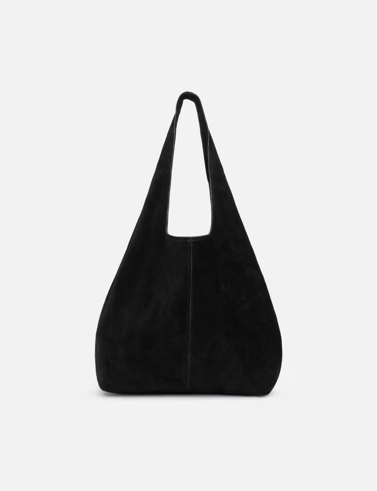 Black suede shoulder bag
