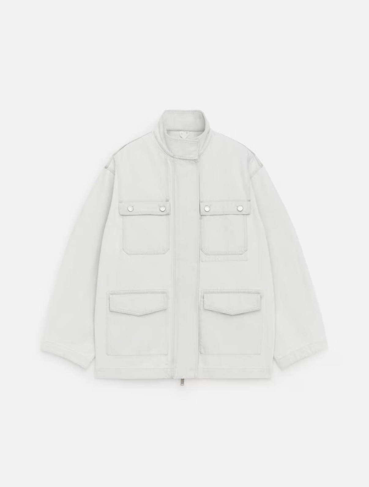 Off white funnel neck jacket